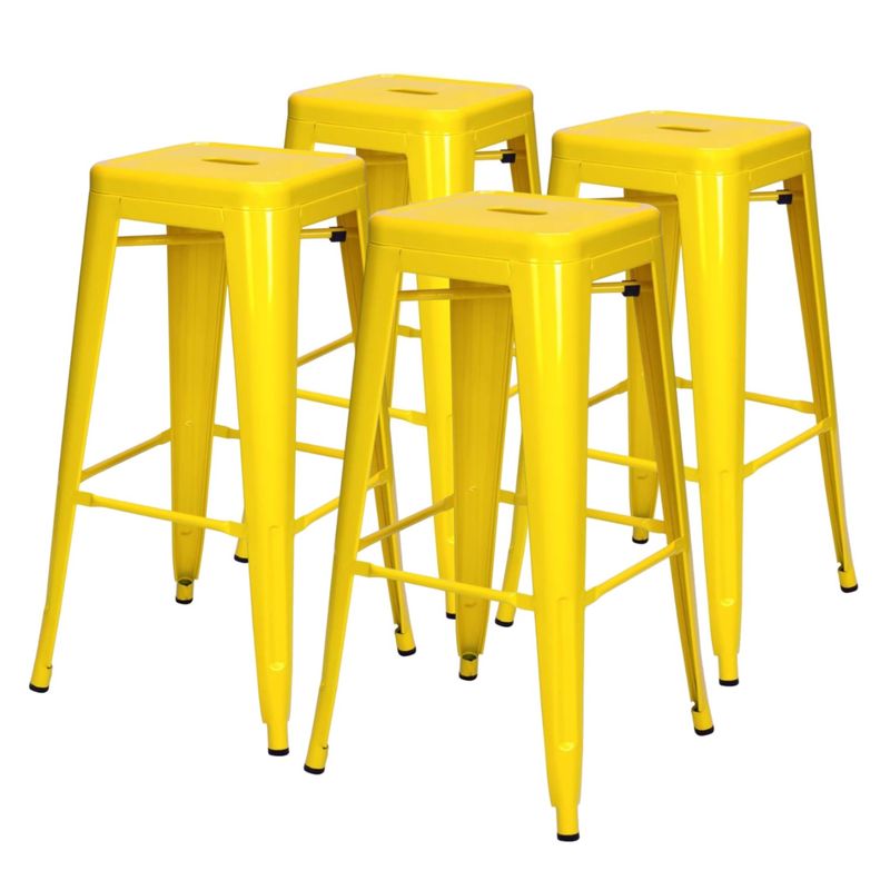 PROCHEF - Pack 4 Unidades Piso Alto Tolix Amarillo Brillante