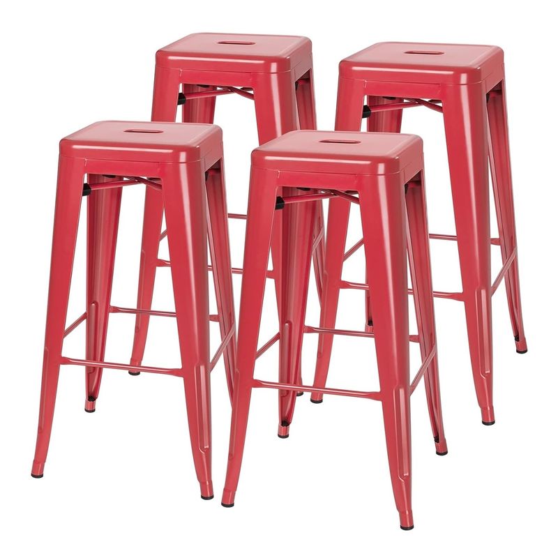 PROCHEF - Pack 4 Unidades Piso Alto Tolix Rojo Brillante