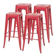 PROCHEF - Pack 4 Unidades Piso Alto Tolix Rojo Brillante
