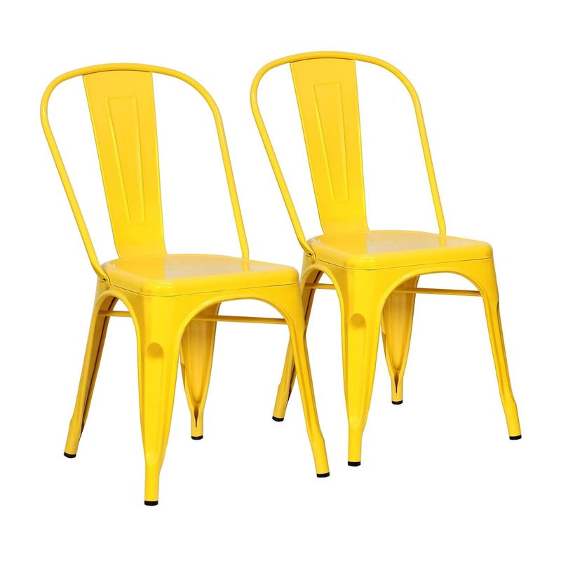 PROCHEF - Pack 2 Unidades Silla Tolix Amarillo Brillante