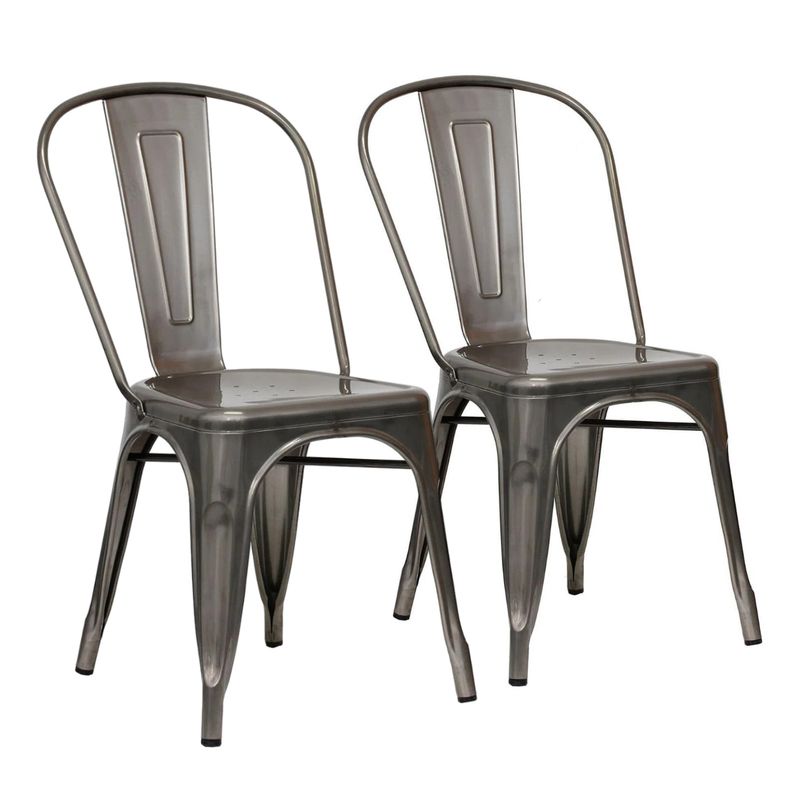 PROCHEF - Pack 2 Unidades Silla Tolix Gris Gunmetal