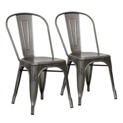 PROCHEF - Pack 2 Unidades Silla Tolix Gris Gunmetal