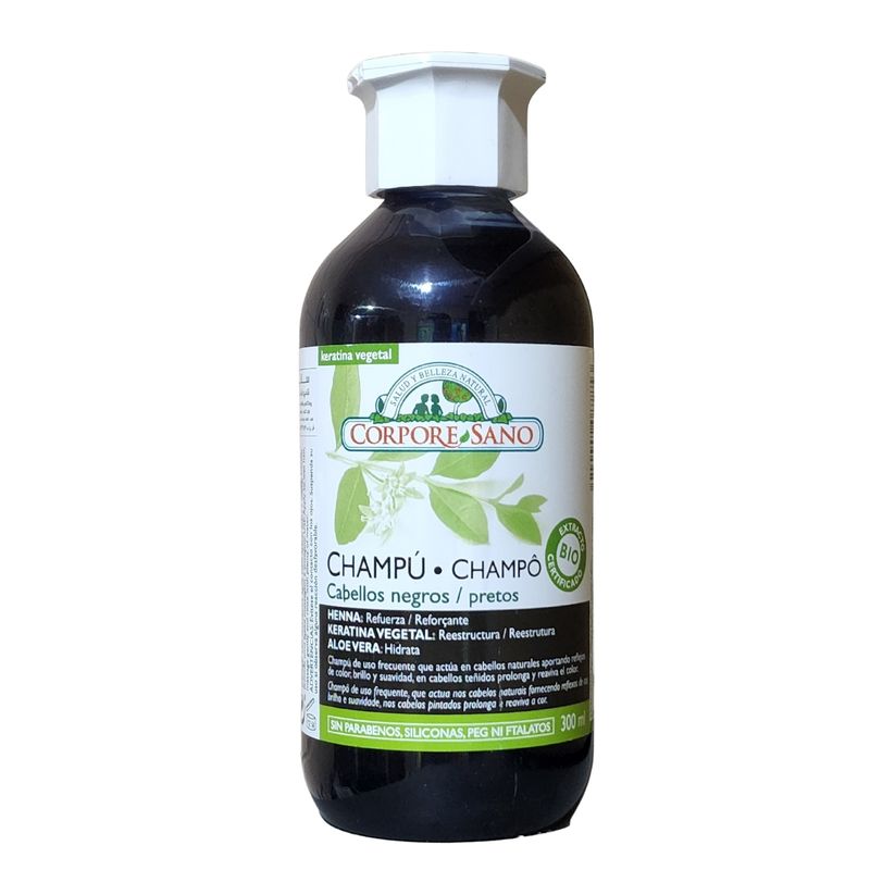 CORPORE SANO - Shampoo Henna para cabellos negros, Corpore Sano 300 ml CORPORE SANO.