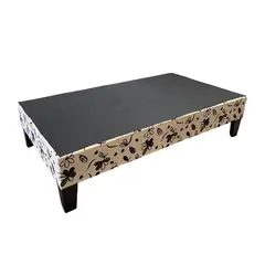 MUEBLES HVM - Base HVM Americana 1.5 P Flores Patas de Madera