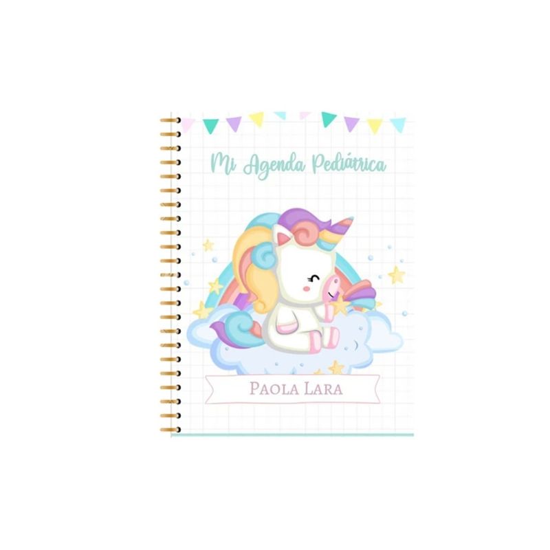 GENERICO - Agenda Pediátrica Personalizada Para Bebés Unicornio