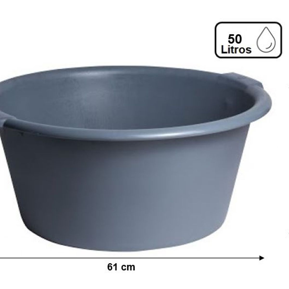 GENERICO - Lavatorio Palangana Balde Cubeta Grande 50 Lts Plastico