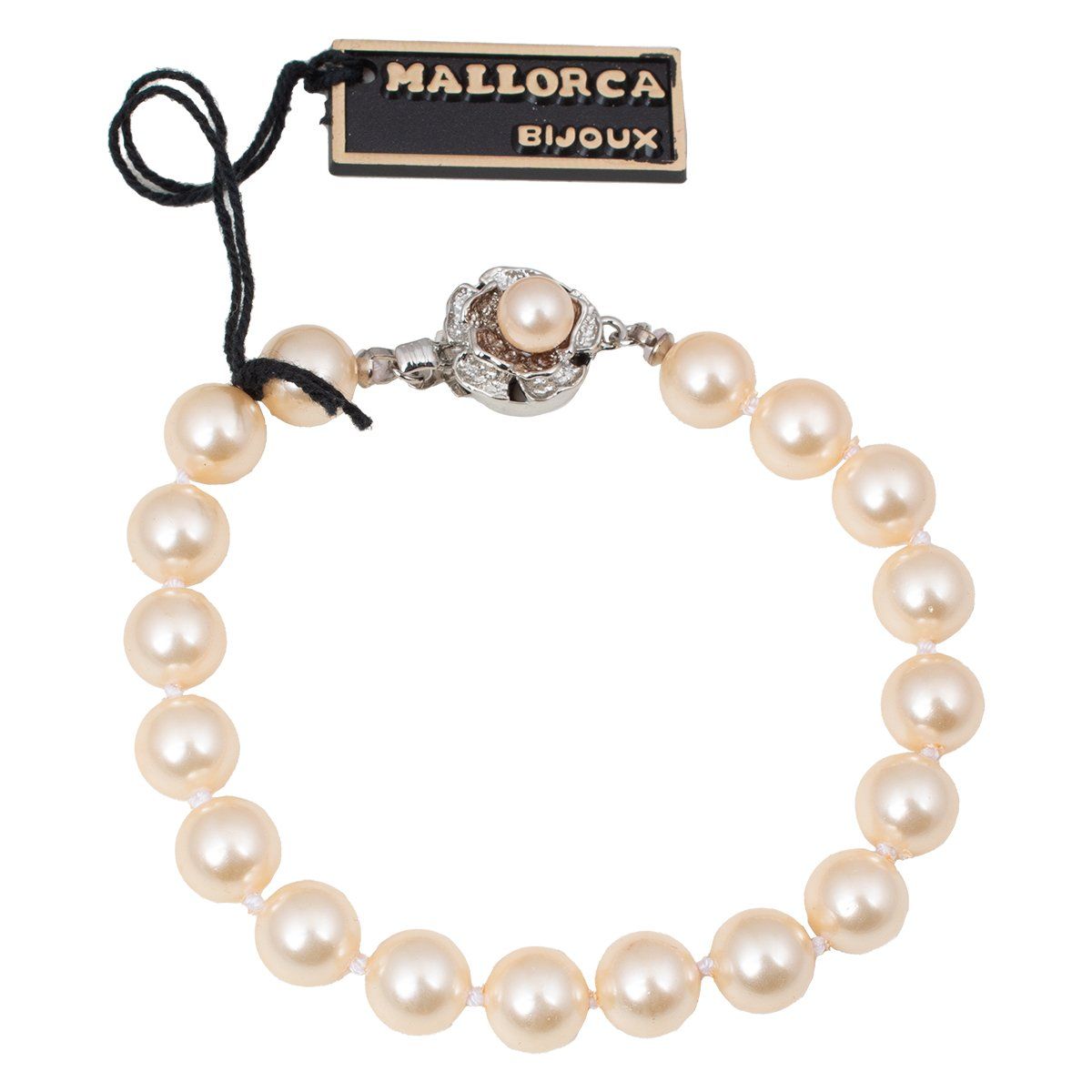 MALLORCA - Pulsera Perla de Mallorca de 19 cm/8 mm D2 - Oriente Rosado