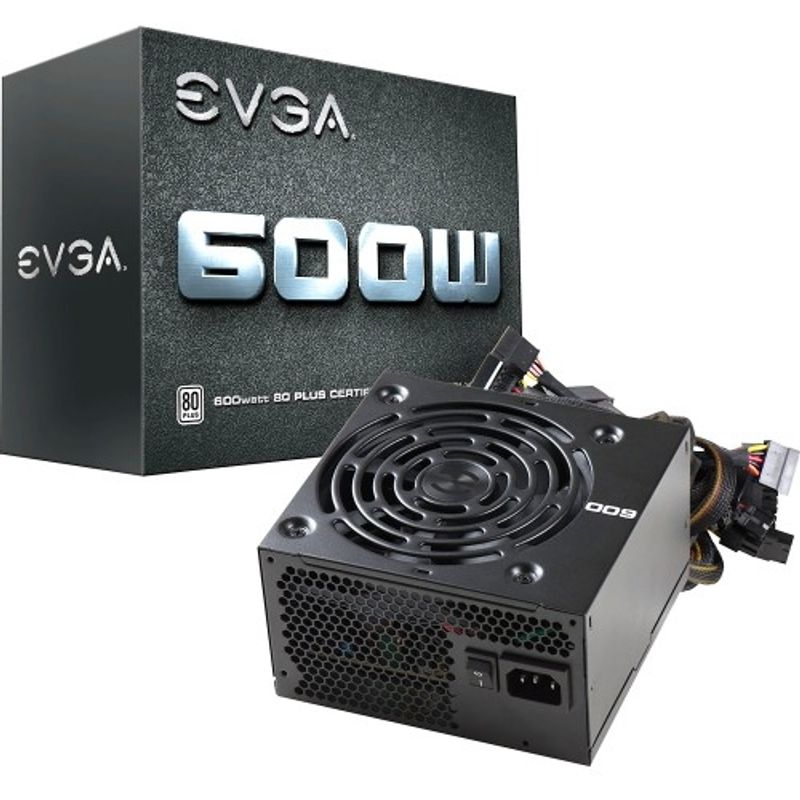 EVGA - Fuente de Poder EVGA 600W 80 Plus