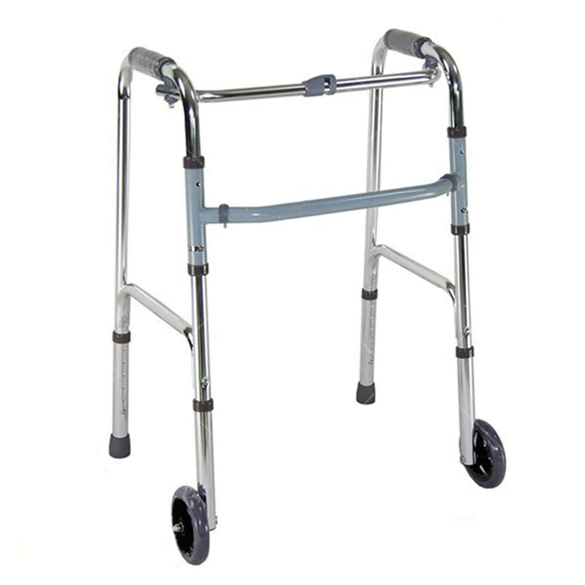 EKIPOMED - Andador Burrito con 2 Ruedas Ortopédico Plegable con Altura Regulable