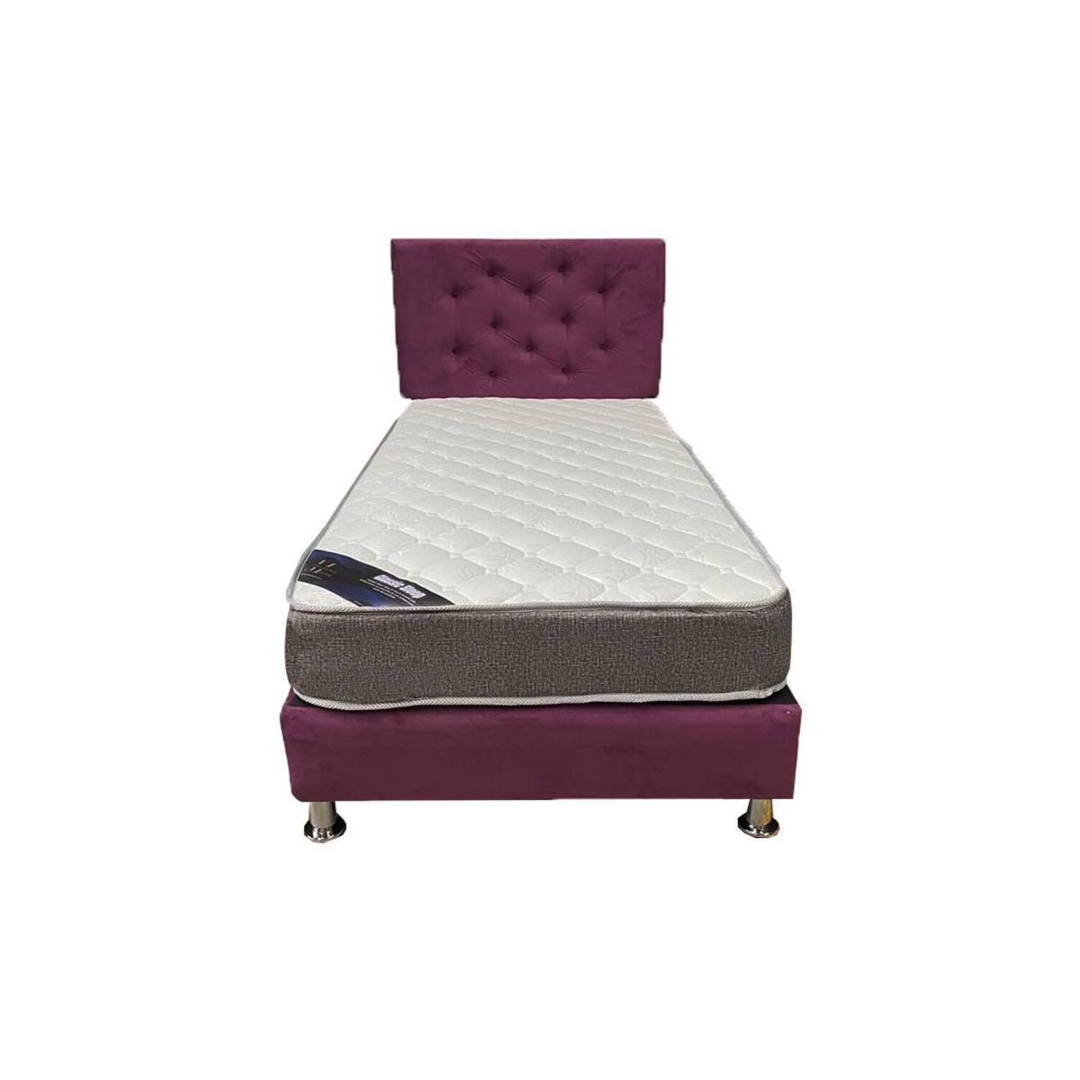 MUEBLES HVM - Cama HVM 1 plaza Morado PMadera