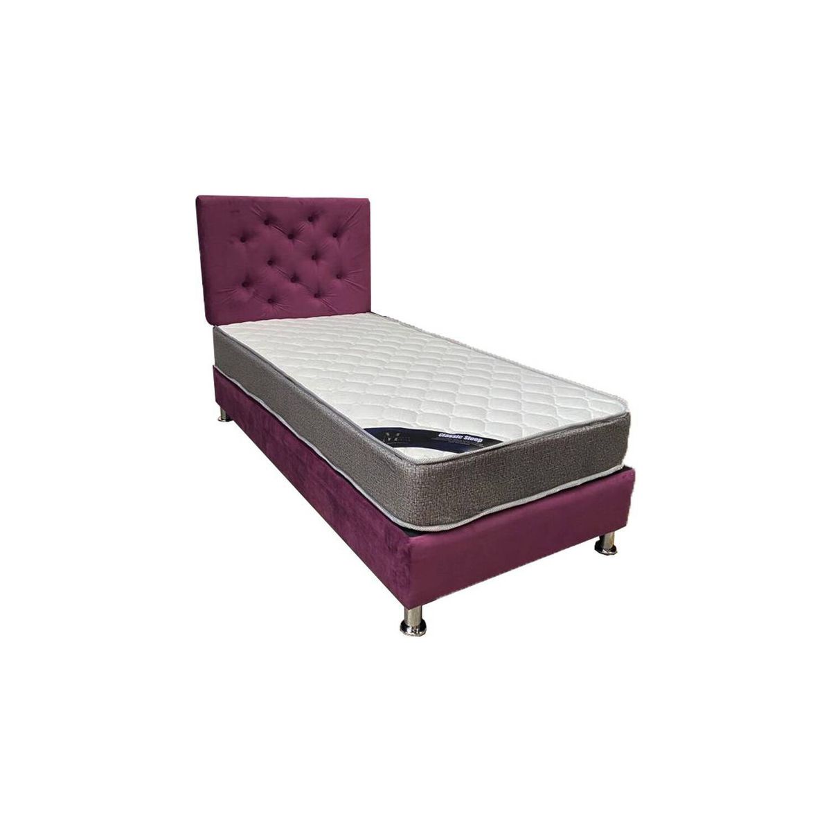 MUEBLES HVM - Cama HVM 1 plaza Morado PMadera