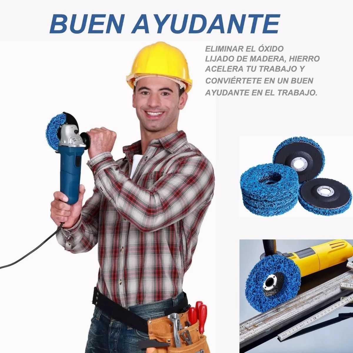 KUANGYE - 5pcs Discos Abrasivos De Desoxidación Metal Rueda Pulidora