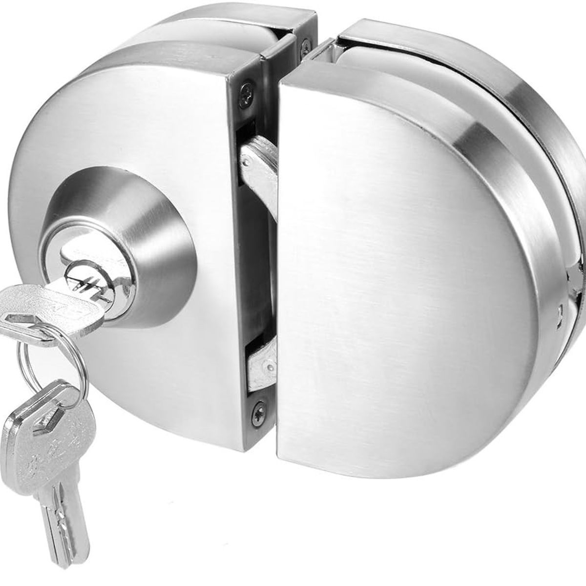 KUANGYE - Cerradura Chapa De Perilla Acero Inoxidable Para Puertas De Vidrio