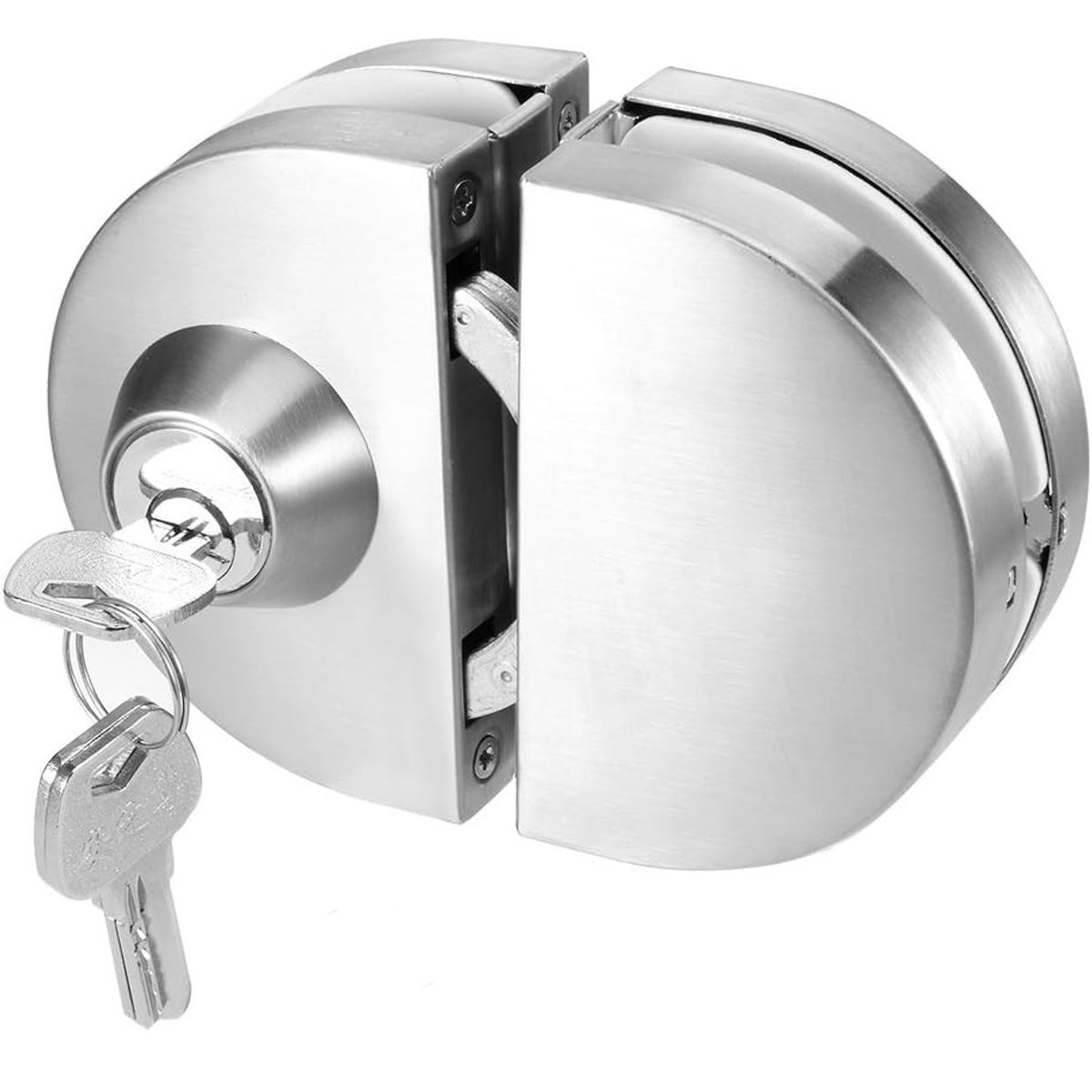 KUANGYE - Cerradura Chapa De Perilla Acero Inoxidable Para Puertas De Vidrio