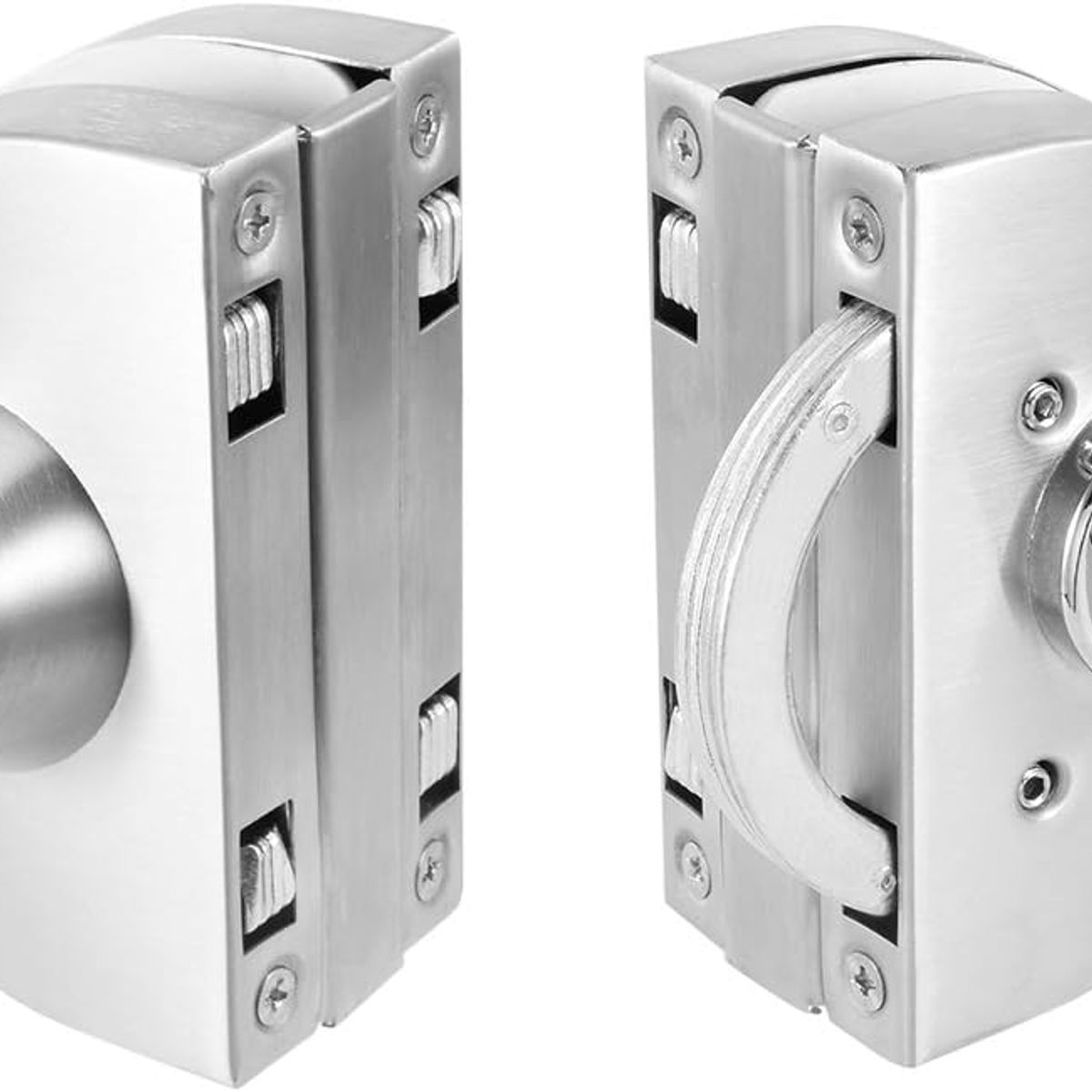 KUANGYE - Cerradura Chapa De Perilla Acero Inoxidable Para Puertas De Vidrio