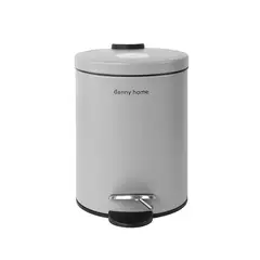 DANNY HOME - Papelero Gris Mate 3 Lts Acero Inolxidable