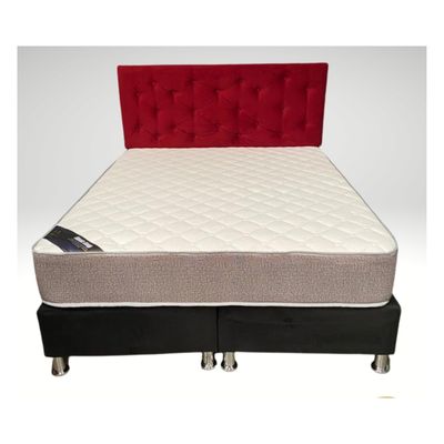 Imagen 2 del producto Cama HVM 2 Plaza Respaldo BURDEO Botone PMetal