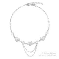 MASSE GIOIELLI - Pulsera Venus de Plata Italiana bañada en Rodio