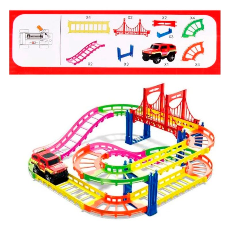 GENERICO - Pista De Autos Carro Racing Carrera Armable Auto