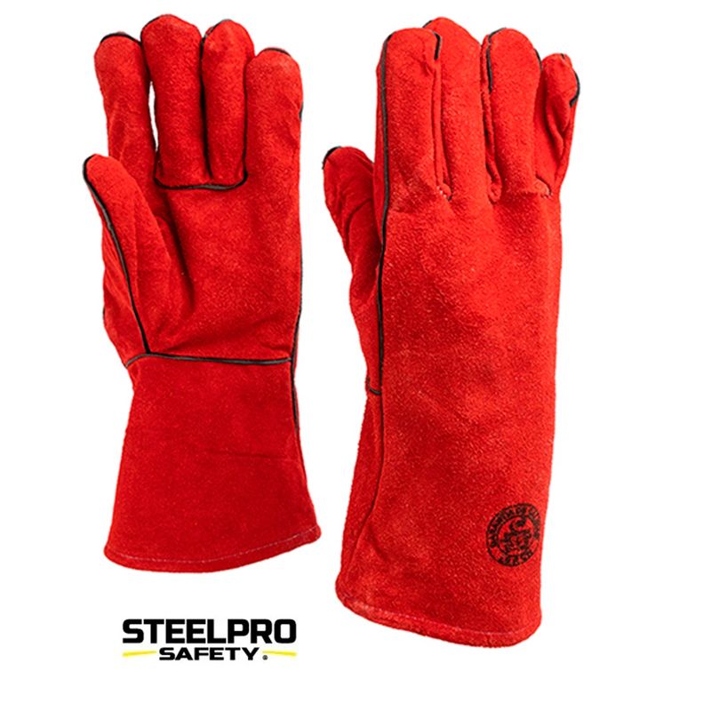 GENERICO - Guante Soldador Descarne Rojo Certificado