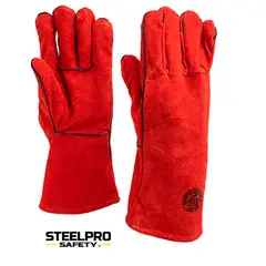 GENERICO - Guante Soldador Descarne Rojo Certificado