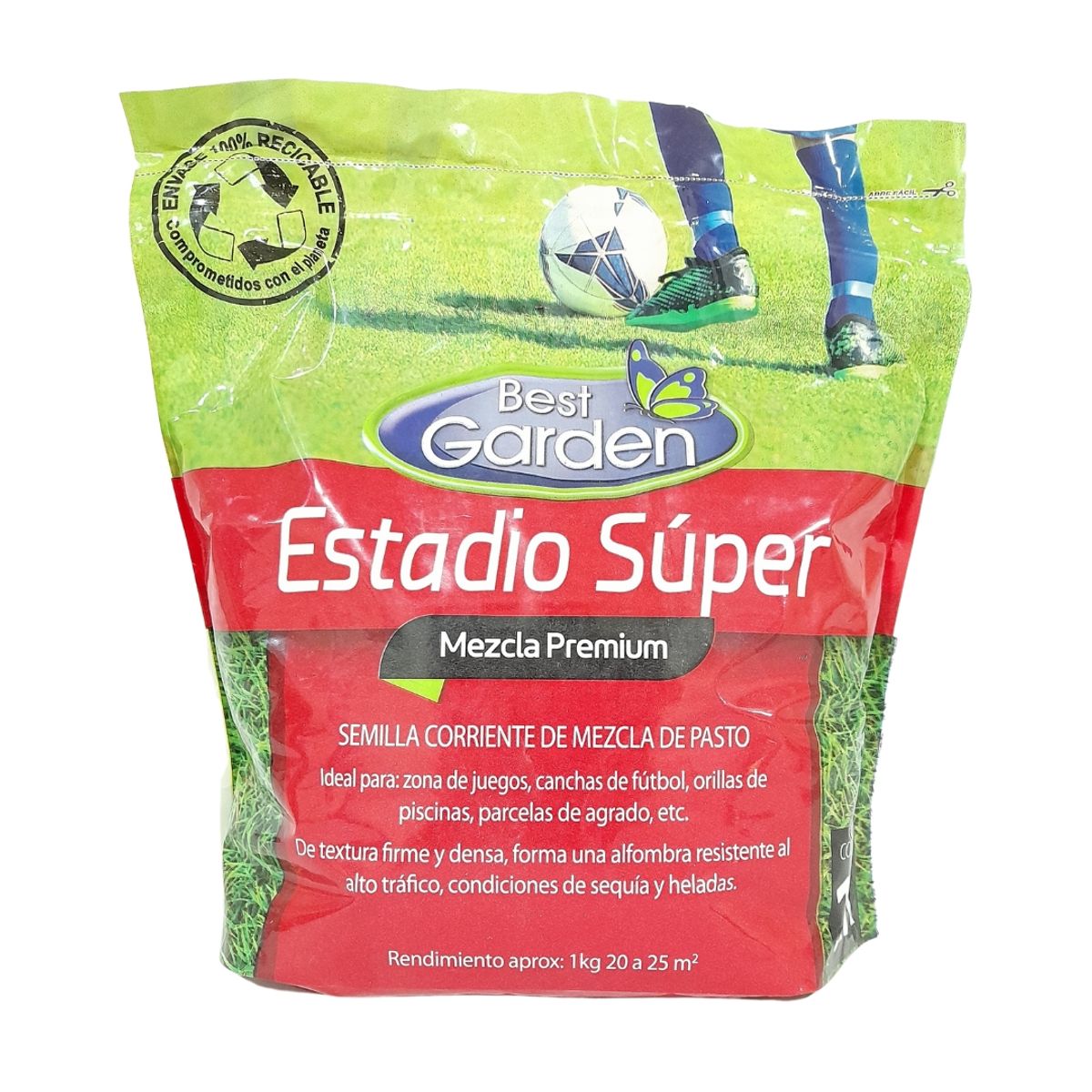 BEST GARDEN - Semilla cesped estadio super premium 1 kg