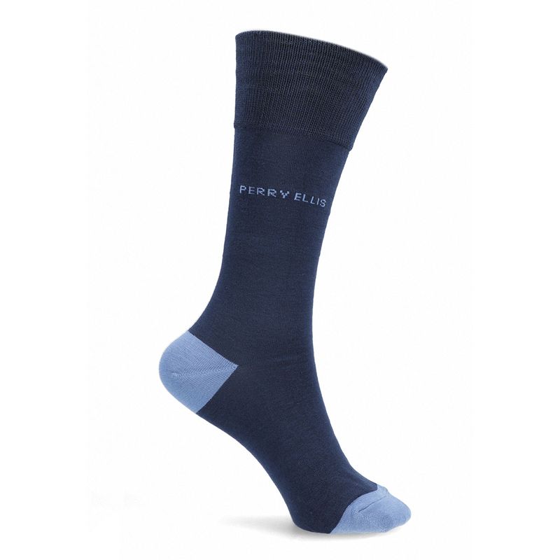 PERRY ELLIS - Calcetín Bi-Tono Navy