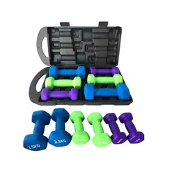 SPORTIME - Set Mancuernas Hexagonales de 10 Kg