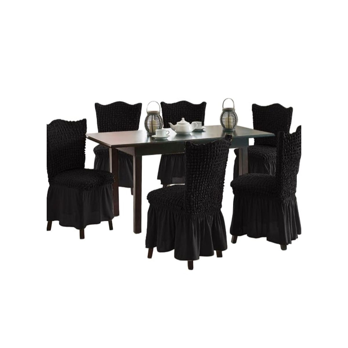 GENERICO - Fundas de sillas 100 Turcas Negro