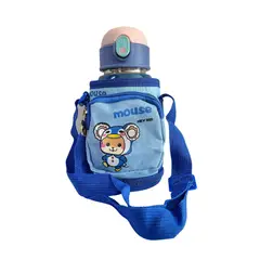 GENERICO - Termo Azul Con Funda Colgante Agua Fria y Caliente 500ml