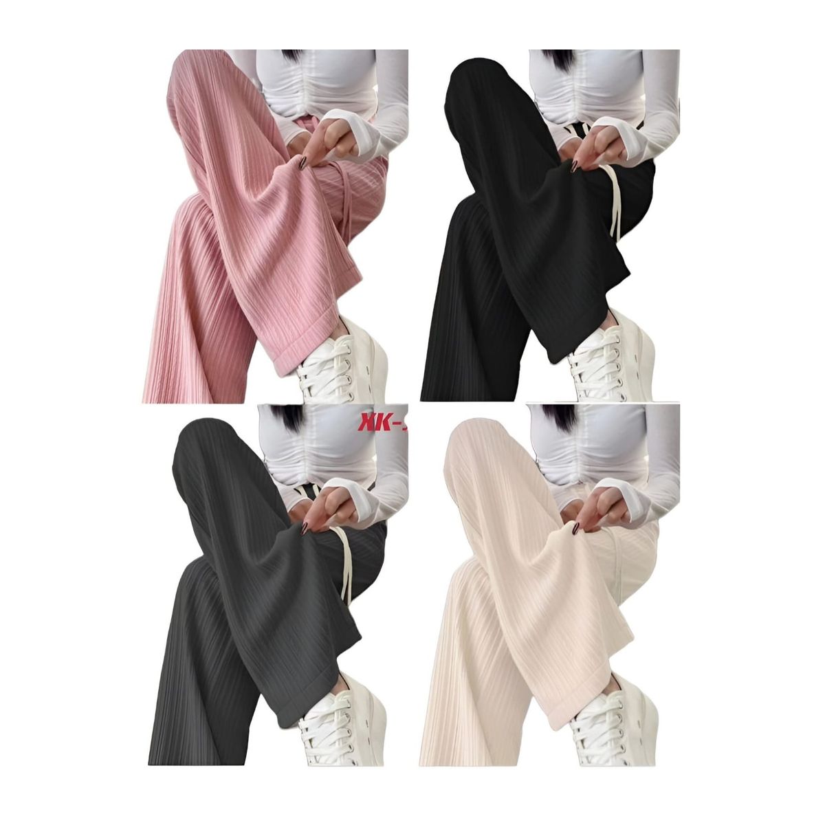 AGW - Pack 3 Pantalones Mujer Estilo Canale