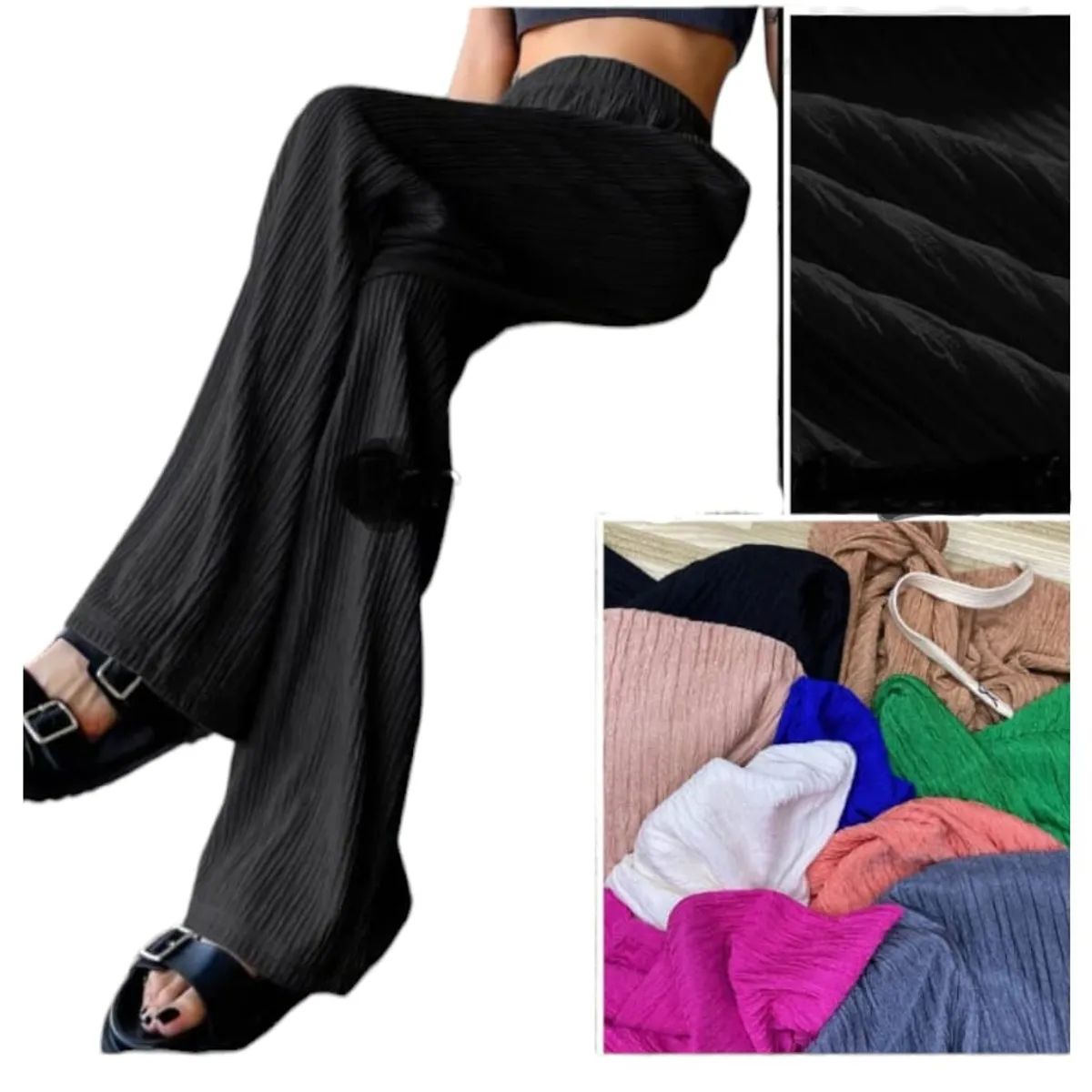 AGW - Pack 3 Pantalones Mujer Estilo Canale