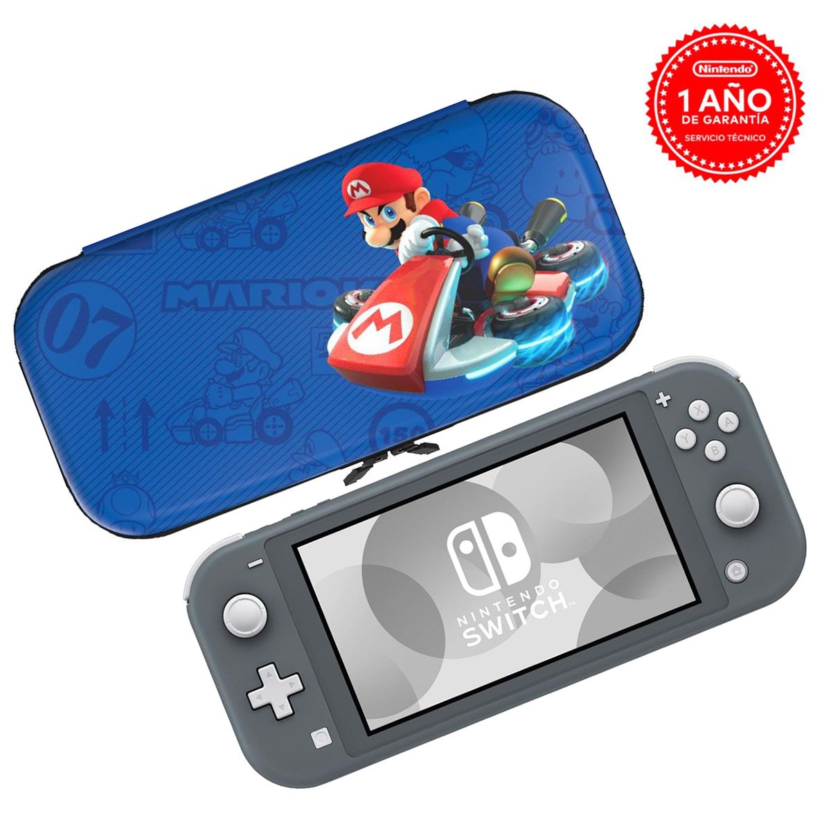 NINTENDO - Bundle Consola Nintendo Switch Lite Grey + CASE MARIO KART