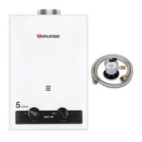 Pack Calefont 5 Litros Gas Licuado Tiro Natural + Regulador