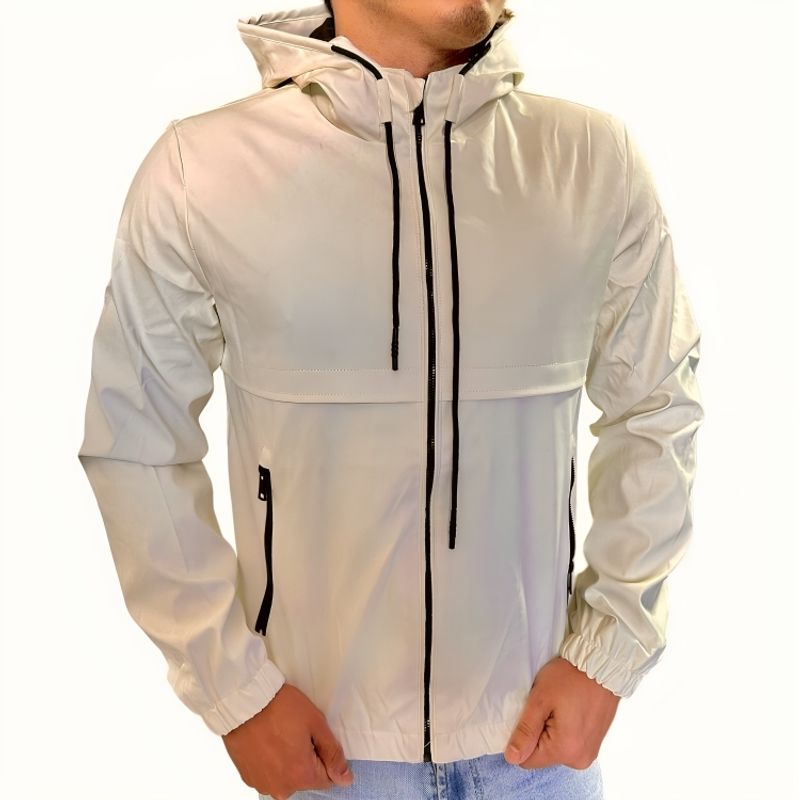 D'JOE - Chaqueta Cortavientos Ecocuero Hombre