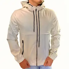 D'JOE - Chaqueta Cortavientos Ecocuero Hombre