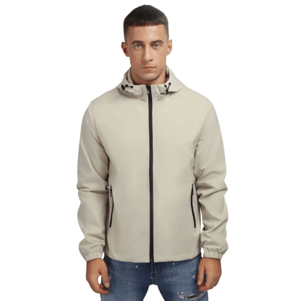 D'JOE - Chaqueta Cortavientos Ecocuero Hombre