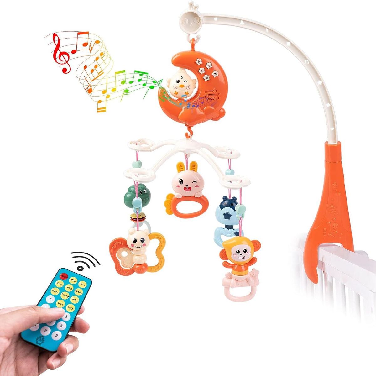 GENERICO - Móvil De Bebé Musical Con Lampara Y Control Remoto
