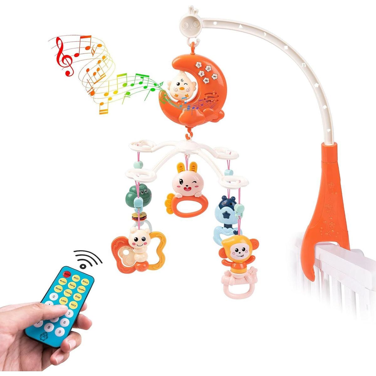 GENERICO - Móvil De Bebé Musical Con Lampara Y Control Remoto