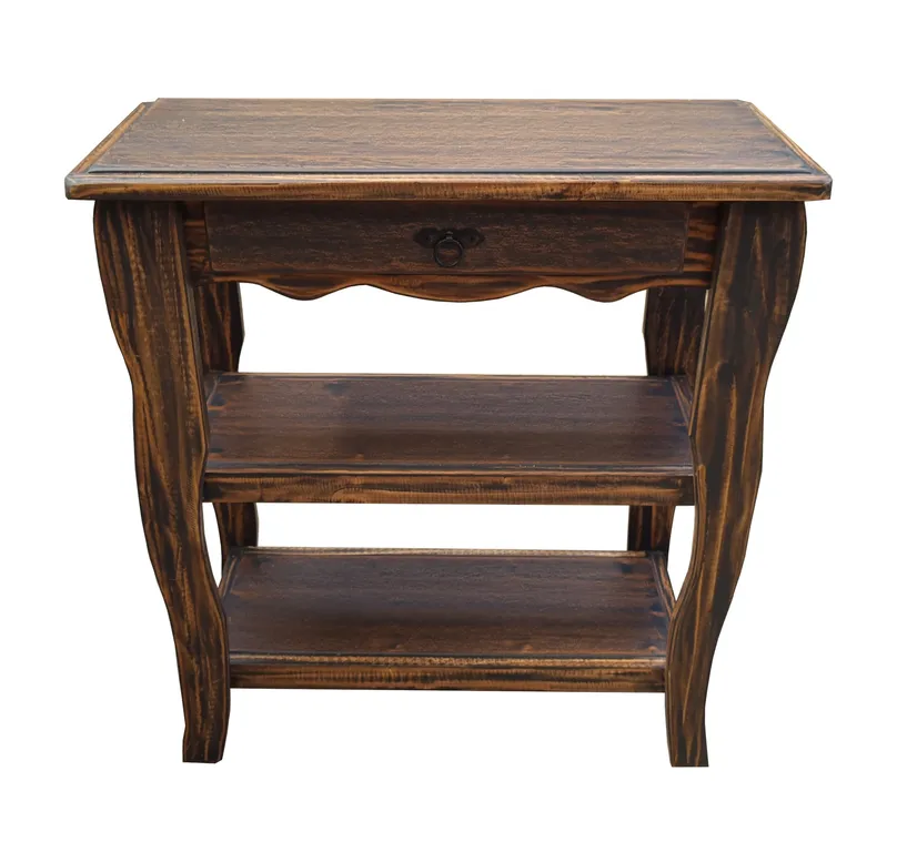 Mesa de arrimo vintage cafe 2 divisiones 70cm