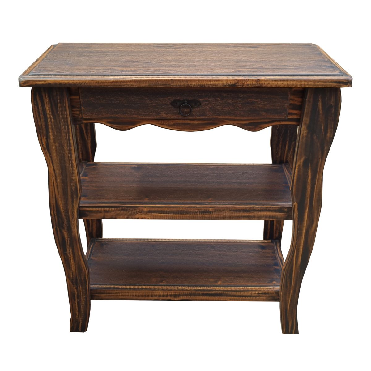 MARFELD MUEBLES - Mesa de arrimo vintage cafe 2 divisiones 70cm