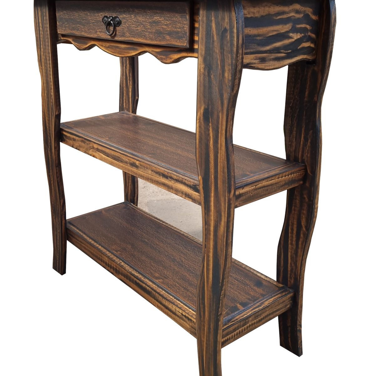 MARFELD MUEBLES - Mesa de arrimo vintage cafe 2 divisiones 70cm