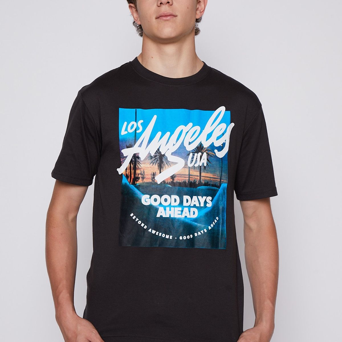 FAMILY SHOP - Polera Juvenil Niño Print Summer Surf Azul Family Shop