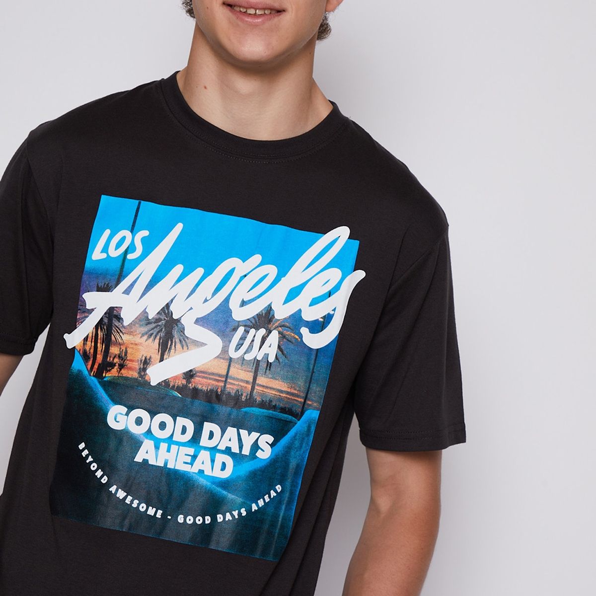FAMILY SHOP - Polera Juvenil Niño Print Summer Surf Azul Family Shop
