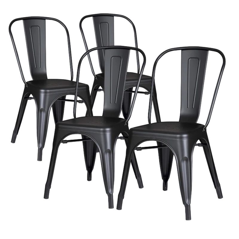 PROCHEF - Pack 4 Unidades Silla Tolix Negro Mate