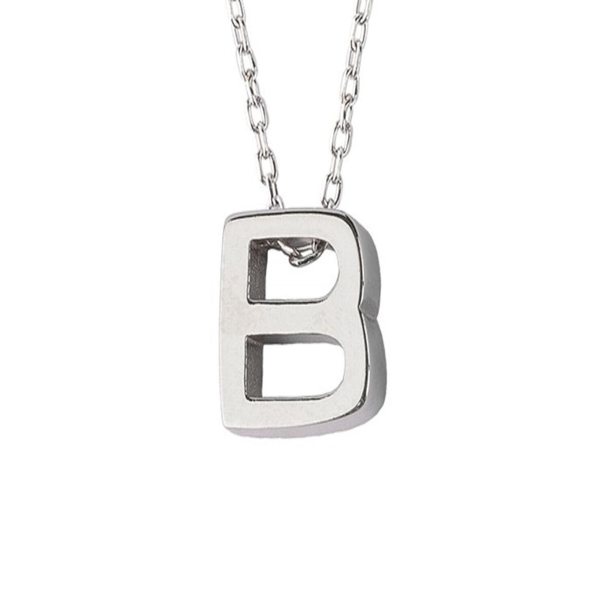 JB JOYAS BARON - Collar de Plata Esterlina 925 Letra B