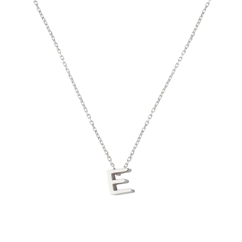 JB JOYAS BARON - Collar de Plata Esterlina 925 Letra E
