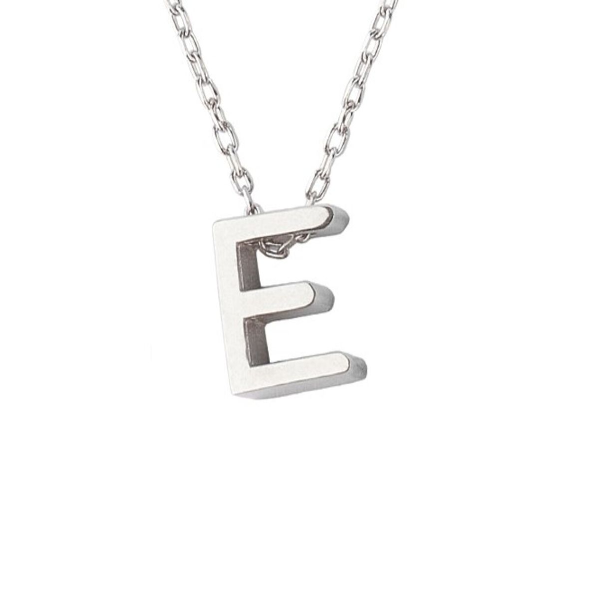 JB JOYAS BARON - Collar de Plata Esterlina 925 Letra E