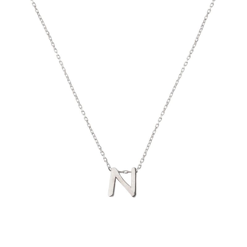 JB JOYAS BARON - Collar de Plata Esterlina 925 Letra N
