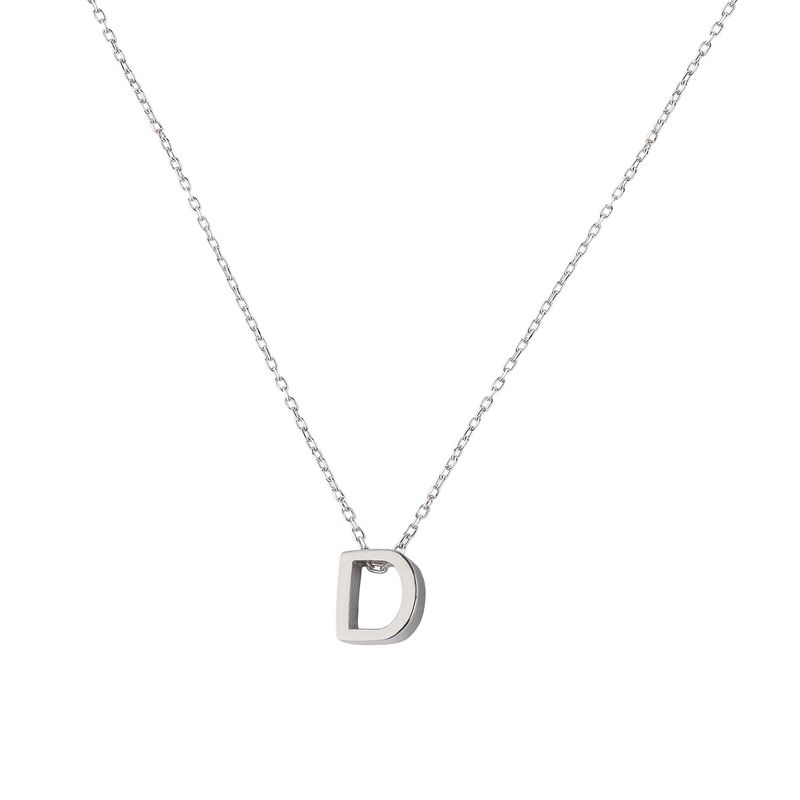 JB JOYAS BARON - Collar de Plata Esterlina 925 Letra D